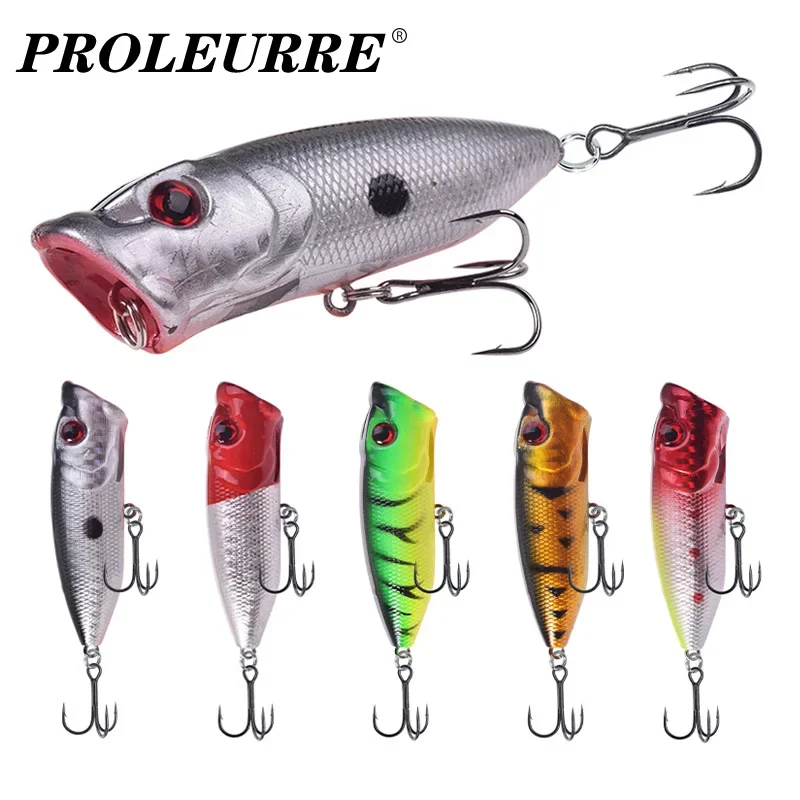 Señuelos de pesca Topwater, 7cm, 10g, Popper, Wobblers de plástico, Swimbaits, cebo Artificial para lubina, bagre, aparejos de pesca, 1 ud. - imagen 3
