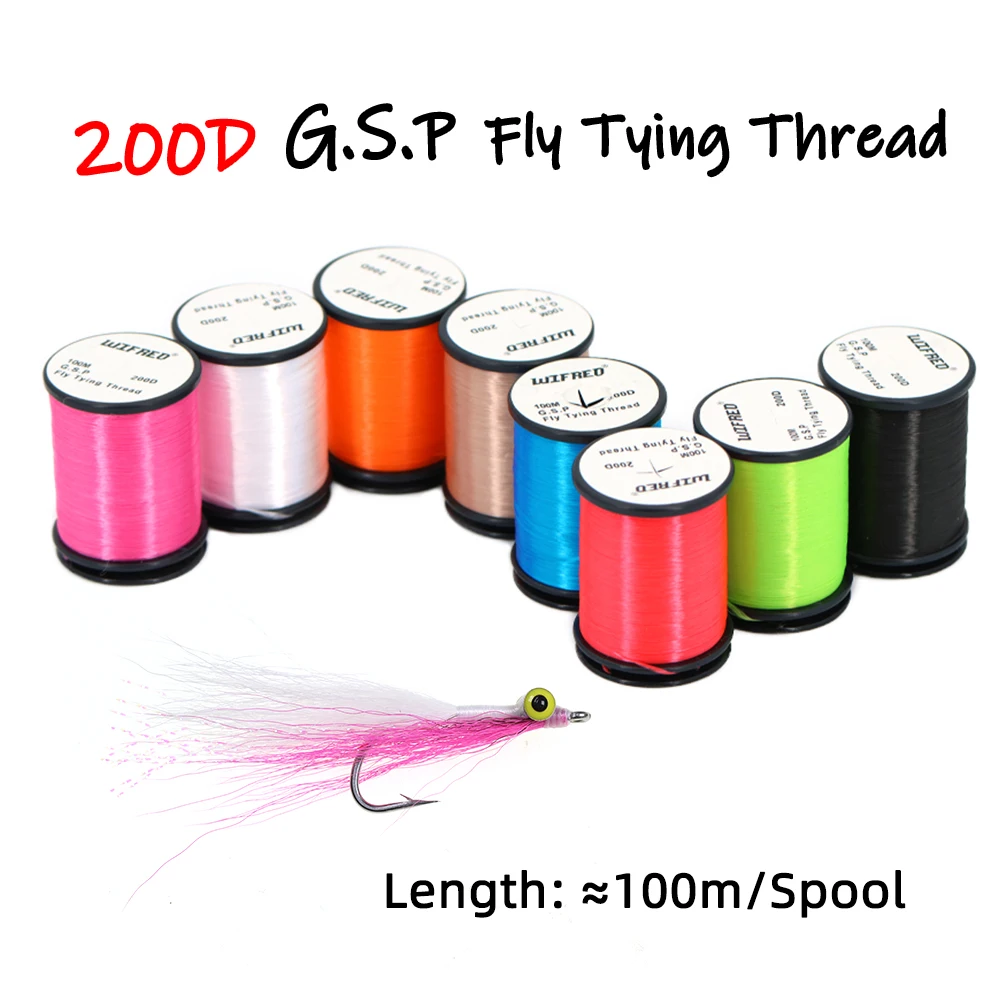 Wifreo 8PCS G.S.P. 200 Denier Gel hilado polietileno atado de moscas hilo para lubina moscas pesca en agua salada Streamer Jigs señuelos - imagen 2