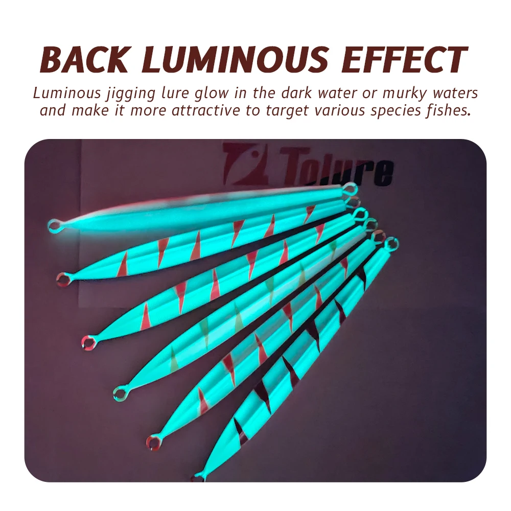 TOLU nuevo plantilla de Metal de hundimiento rápido 130g150g180g200g250g300g400g plantillas de caída de hundimiento rápido de fundición larga señuelo de pesca de aguas profundas de agua salada - imagen 5