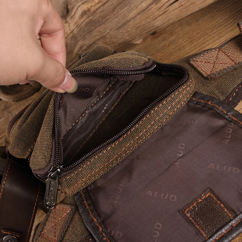 Bolsa de lona para pesca con pierna caída para hombre, ligera, para motociclista, deportes al aire libre, escalada, senderismo, riñonera de cadera, paquete multifuncional - imagen 5