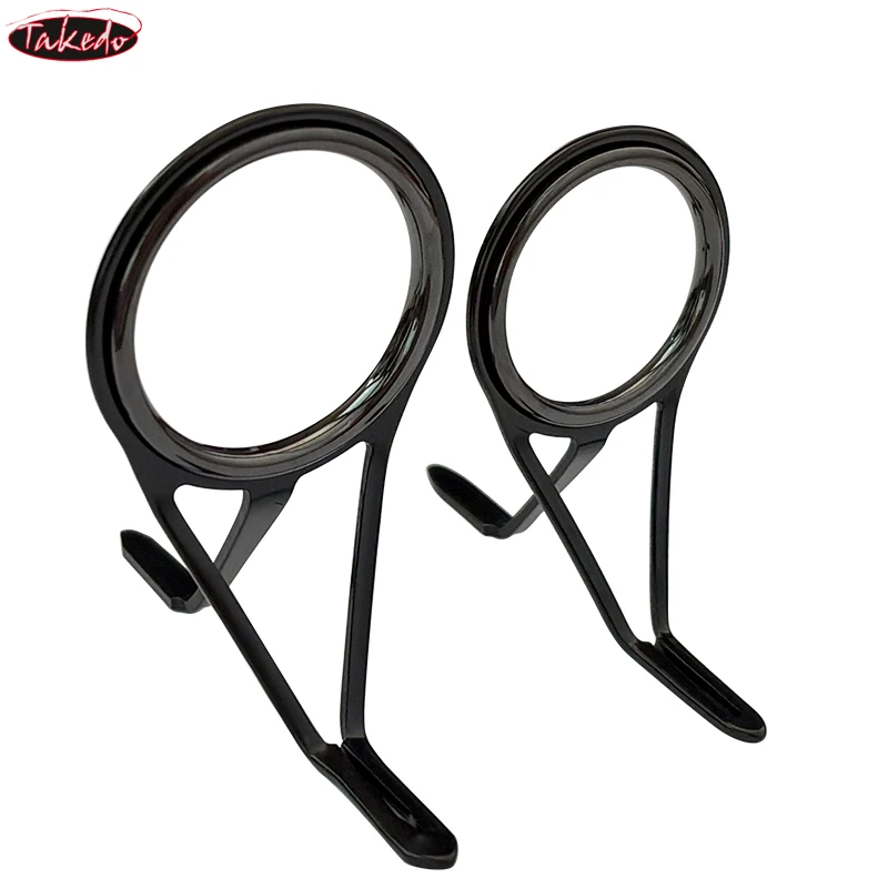 TAKEDO BTLSG Guías de pesca 50 #   40 #   30 #   25 #   20 #   16 #   Anillo guía de fundición, guías de pesca negras, caña de pescar DIY - imagen 3
