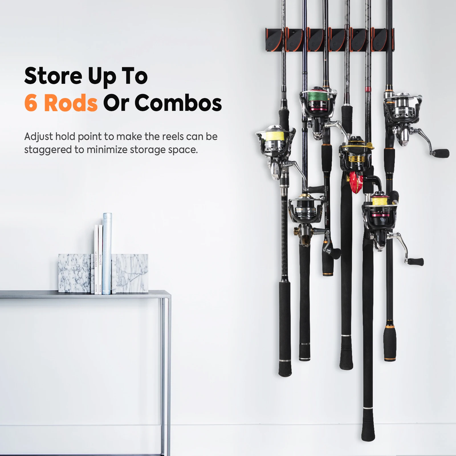 Soporte Pared Goture Cañas Pesca – Organizador Vertical - imagen 5