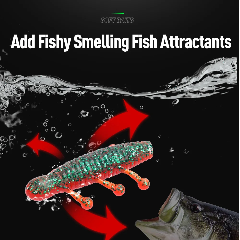 Kingdom 8 Uds señuelo suave 2,5g 3,2g 45mm 4,6g 6g 55mm hundimiento flotante agregar sal cebo Artificial suave gusano aparejos de pesca señuelos - imagen 4