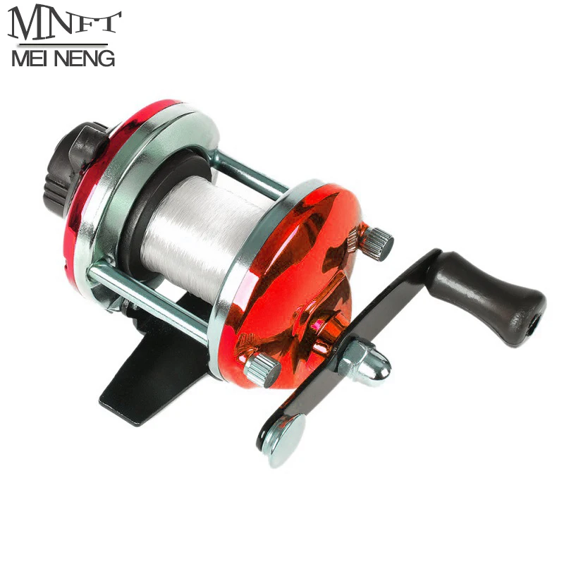 MNFT 1 Uds Mini carrete de pesca rueda de pesca en hielo de invierno carretes de Baitcasting de Metal relación de velocidad 3:1 rueda de pesca de mar mano izquierda derecha - imagen 2