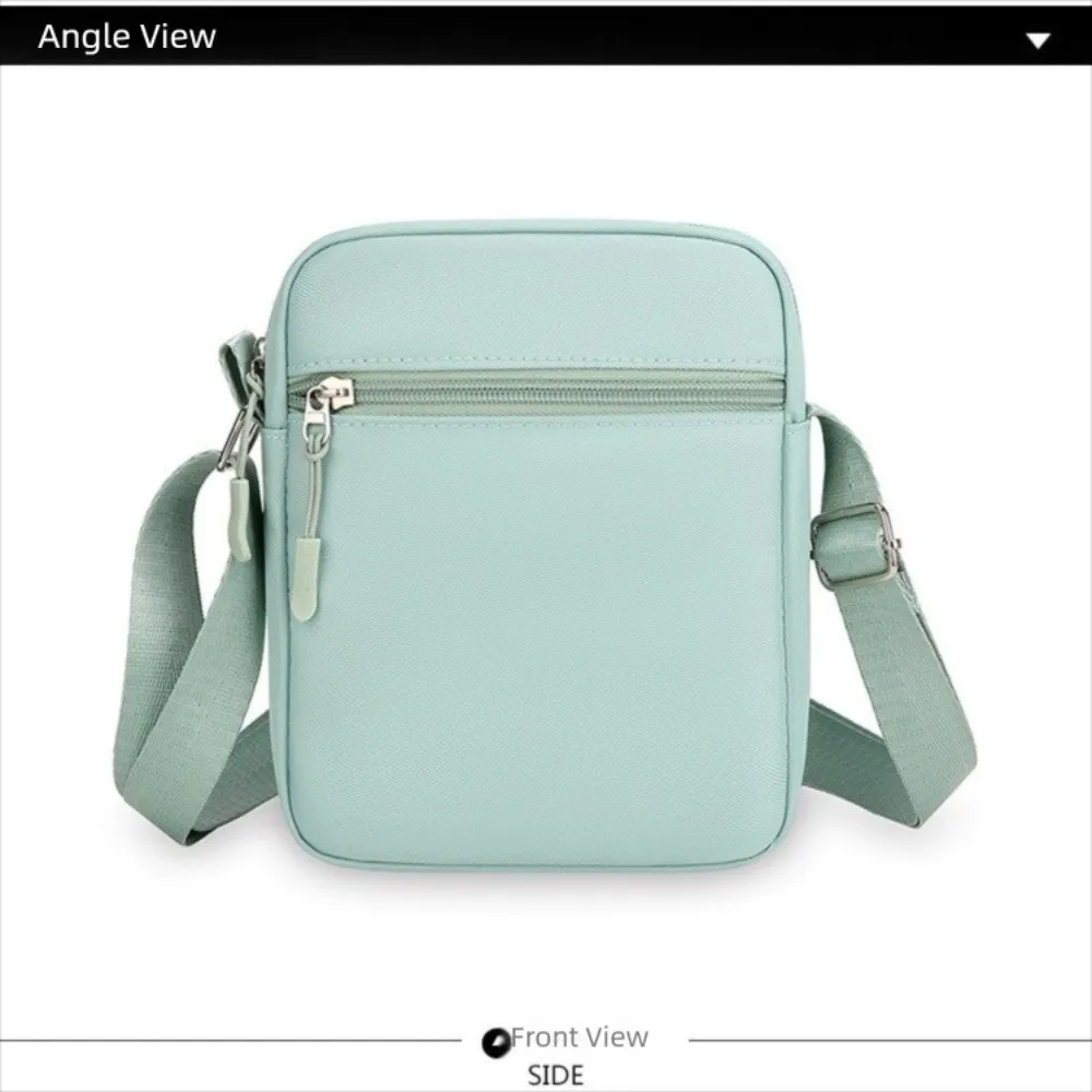 Bolso de hombro informal de tela Oxford, bolso ajustable con múltiples compartimentos para teléfono móvil, bolso cruzado de Color sólido - imagen 4