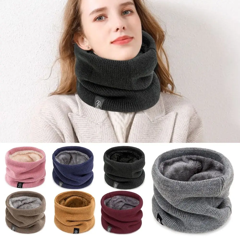 Nuevo Bufanda de invierno con protección para el cuello, calentador de cuello grueso de Color sólido, bufandas cálidas para invierno - imagen 2
