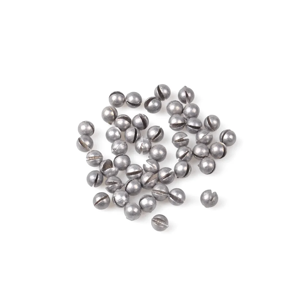 Peso de tiro dividido de 100 piezas, plomada abierta, Clip de mordida de arrastre, redondo, agua salada, Surf, pesca de lubina - imagen 2