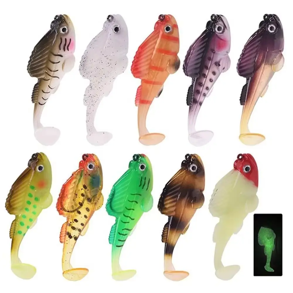 Señuelo de Pesca de silicona, 10 Uds., 6,5 cm, 12g, 9cm, 22g, Jig Wobbler, cebo suave para Lucio, sábalo, perca, Swimbait, aparejos de Pesca - imagen 2
