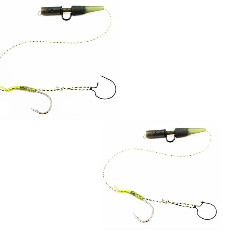 500 unids/lote aparejos de Pesca de carpa Clips de gusano accesorio de Pesca de carpa para anzuelo de gusano anillo de cebo aparejos terminales conector de aparejos de Pesca - imagen 5