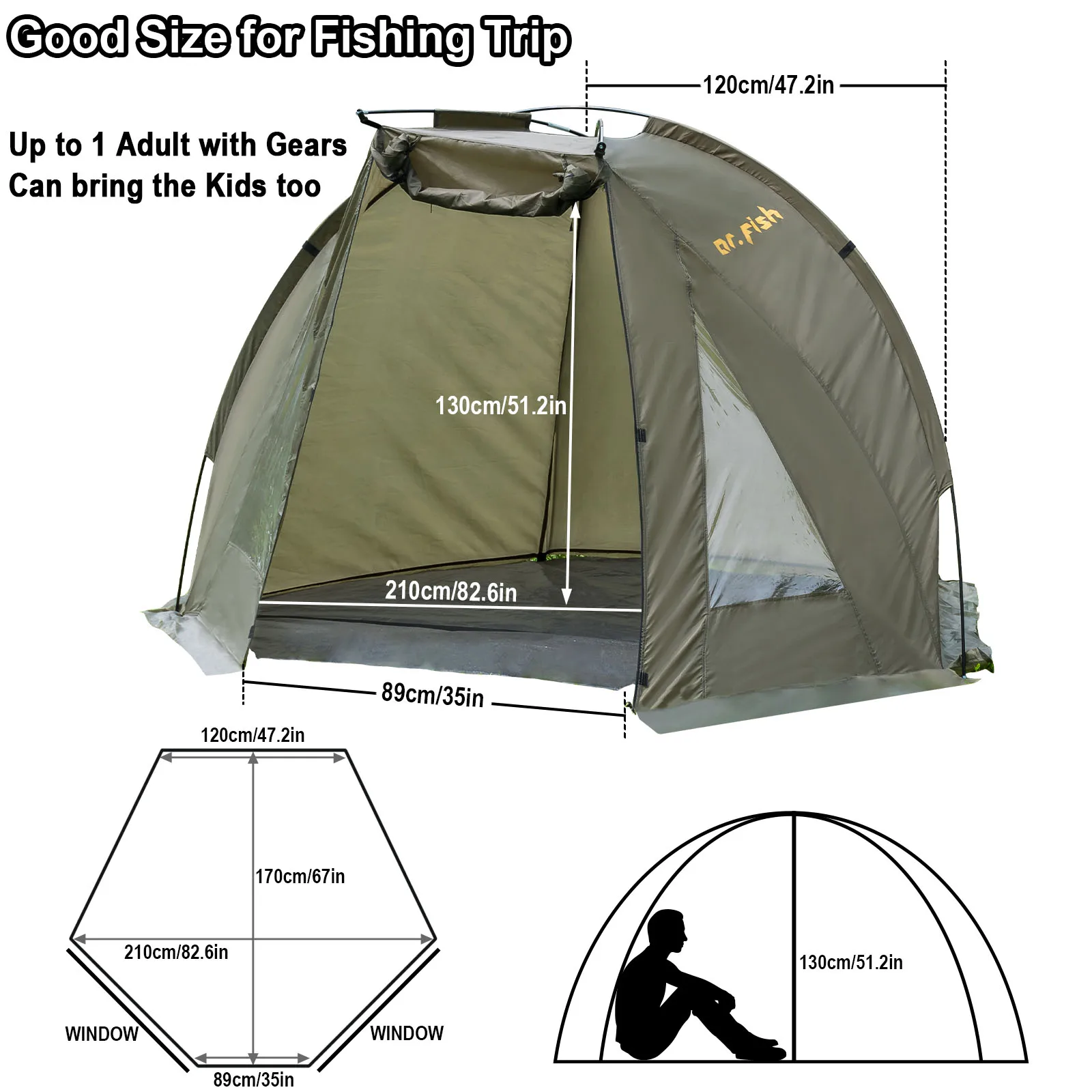 Bivvy ultraligera impermeable para pesca y caza - imagen 3
