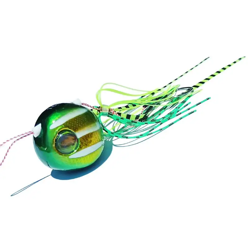 ALASICKA 1 Uds 100g/120g/150g/180g/200g Tenya Glow Lumious Kabura Pesca deslizador pargo/mar Bream Jig head con falda señuelo de Jigging - imagen 5