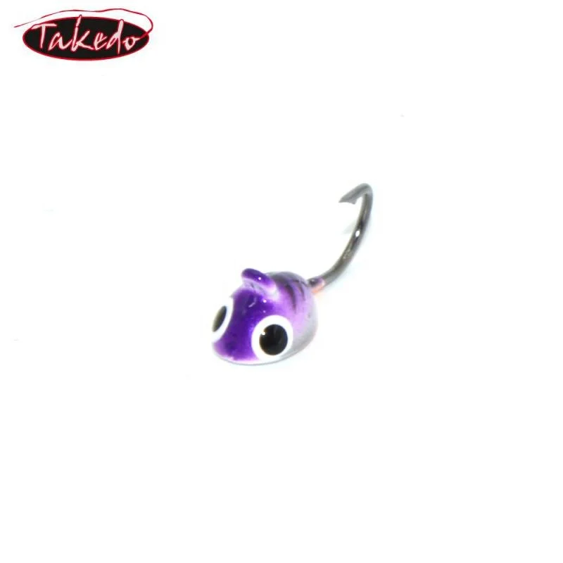 TAKEDO 6 unids/bolsa 20MM 1,7G plantillas luminosas cabeza anzuelo de pesca pesca de invierno señuelo de Jigging para carpa lubina - imagen 5