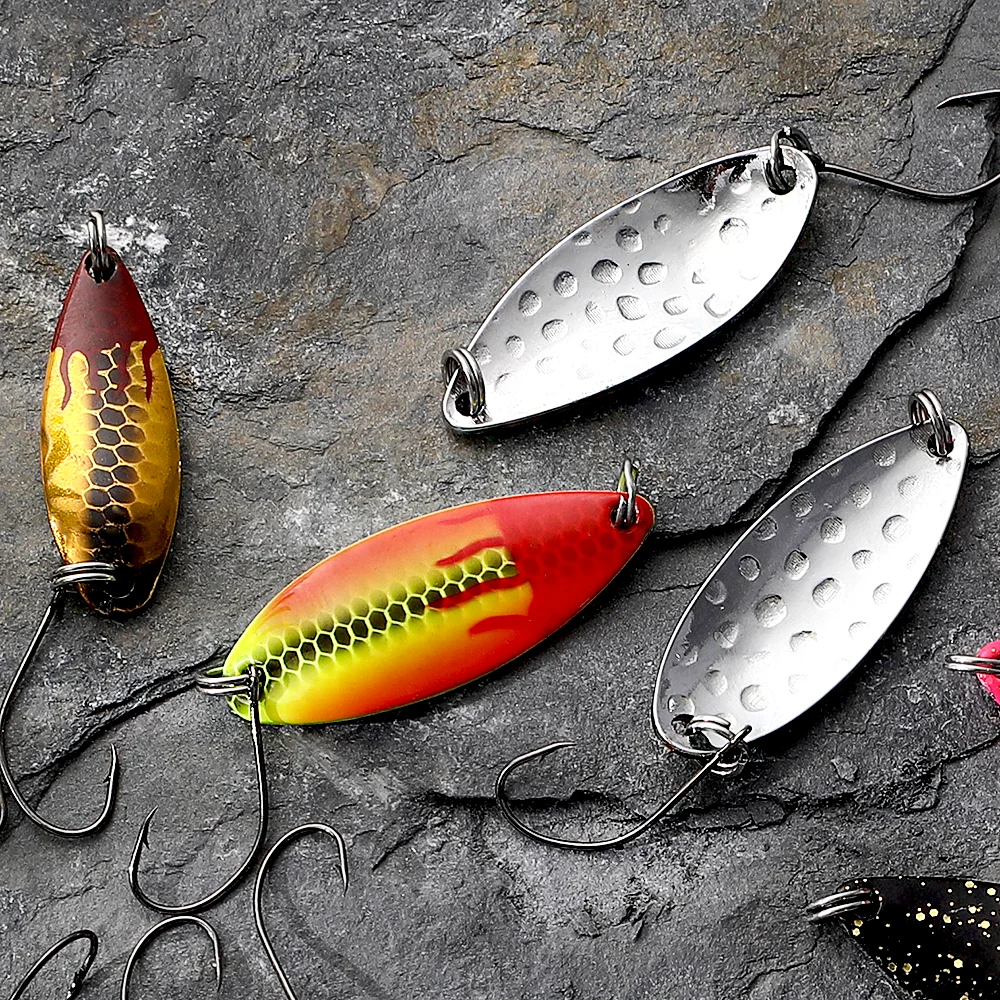 SUNMILE-señuelo de cuchara para Pesca de trucha, cebo duro Artificial, 3g, 5g - imagen 3