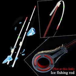 VIS KONING Caña de pesca hielo invierno punta acero inox portátil