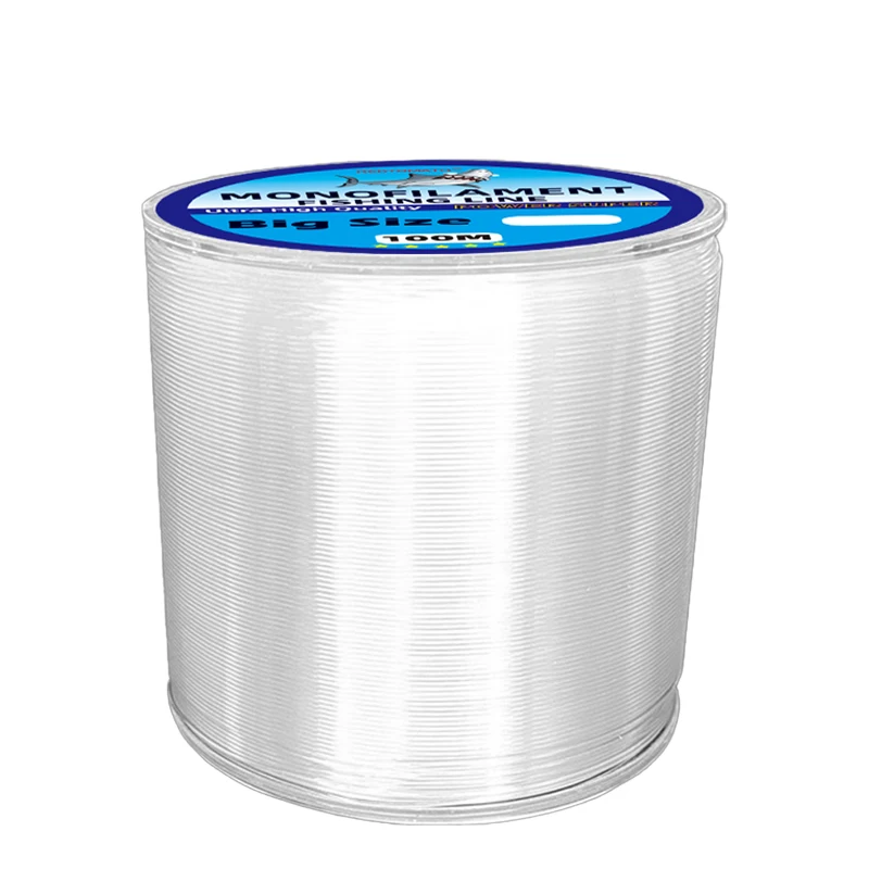 Sedal de pesca monofilamento grueso súper fuerte de 100m, sedal de pesca de mar de gran tamaño, sedal de nailon, Material japonés, productos de pesca