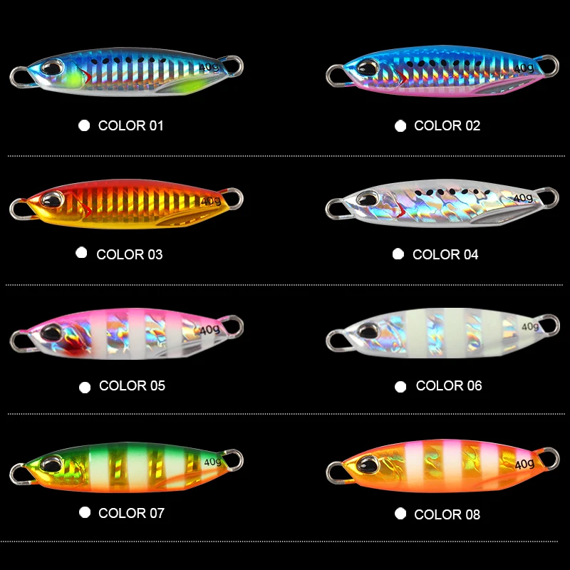 Señuelo de pesca con plantilla de Metal, trabajo mágico, 15g, 20g, 30g, 40g, 60g, Lucio, Wobbler, lubina, cebo Artificial, pesca, cuchara de Jigging de fundición lenta - imagen 5