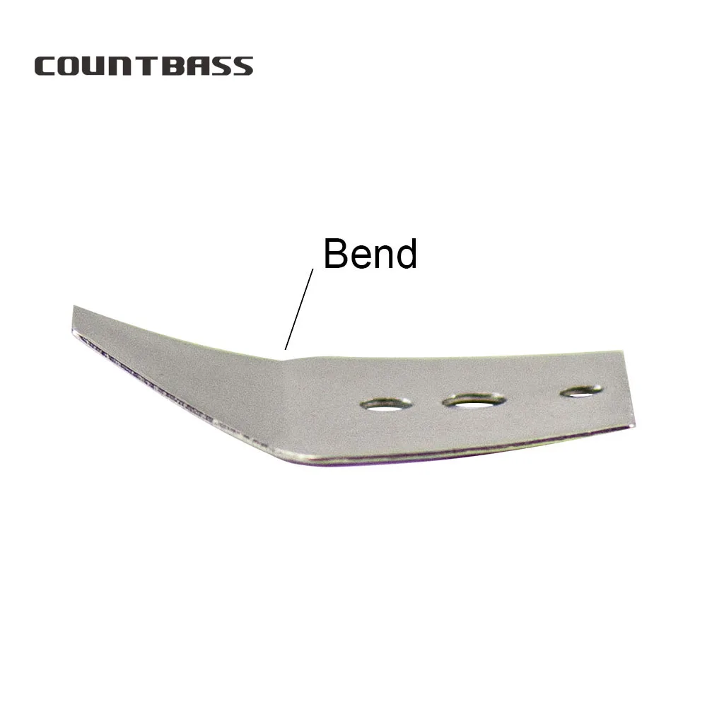 COUNTBASS 50 Uds. Cuchillas de plantilla de natación de acero inoxidable/negro/dorado, cuchillas de Chatterbait, cuchillas de batido, bailarina de plantilla de natación