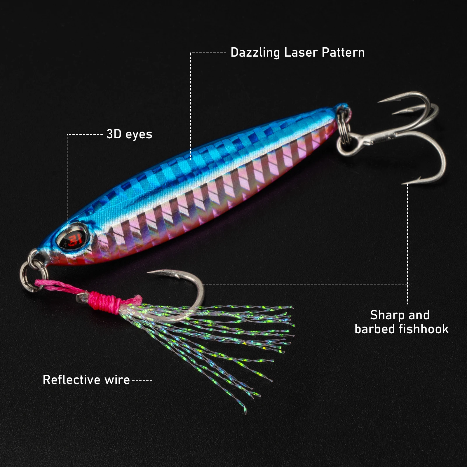 Señuelos de pesca Jig VIB de Metal, 5 uds., 15g, 21g, señuelos que se hunden, plantillas Wobbler, cuchara fundida con anzuelos, Spinner, pesca, Jigging, cebos duros - imagen 4