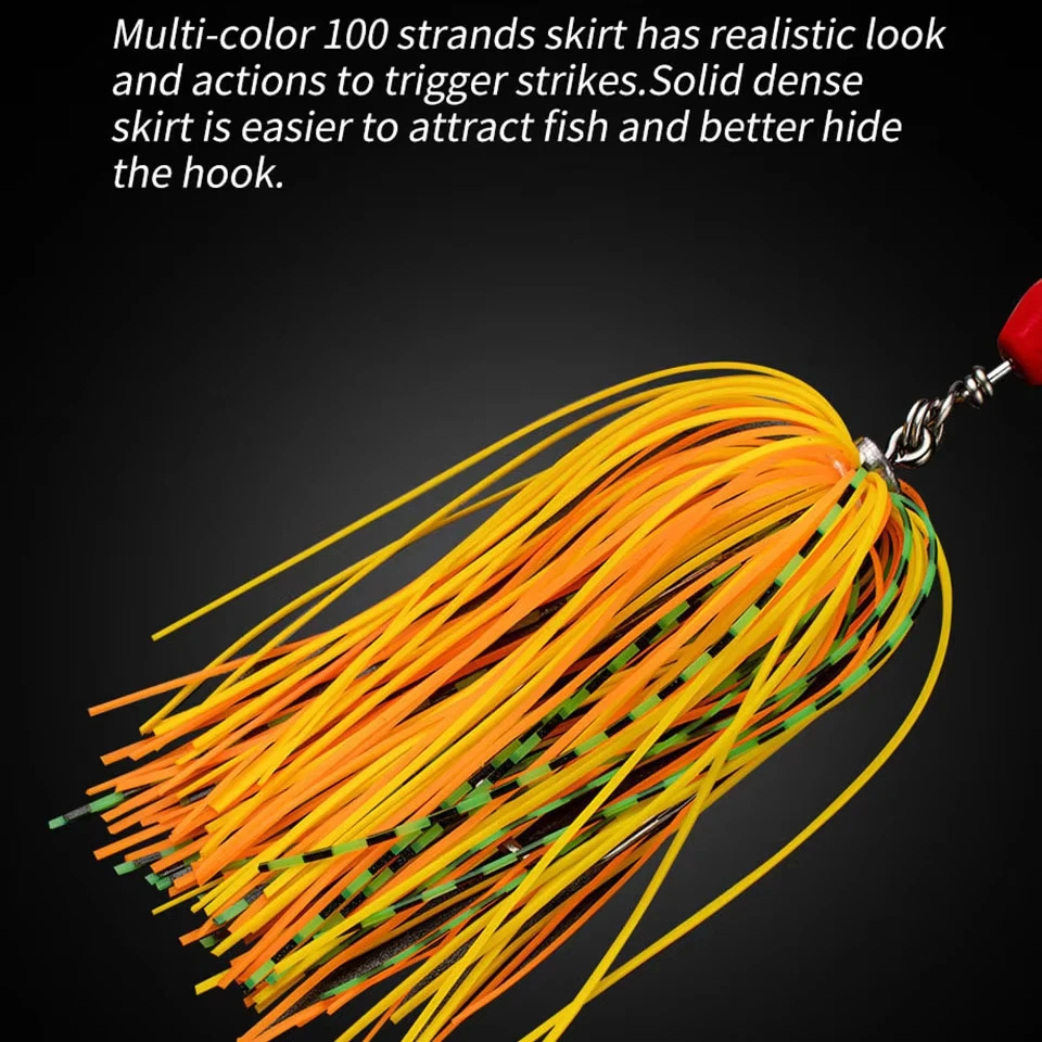 WALK FISH 1 Uds 19g cebo giratorio señuelo de pesca molinete hoja Chatter cebo bailarina Buzzbait cebo Artificial falso lubina de agua dulce - imagen 3