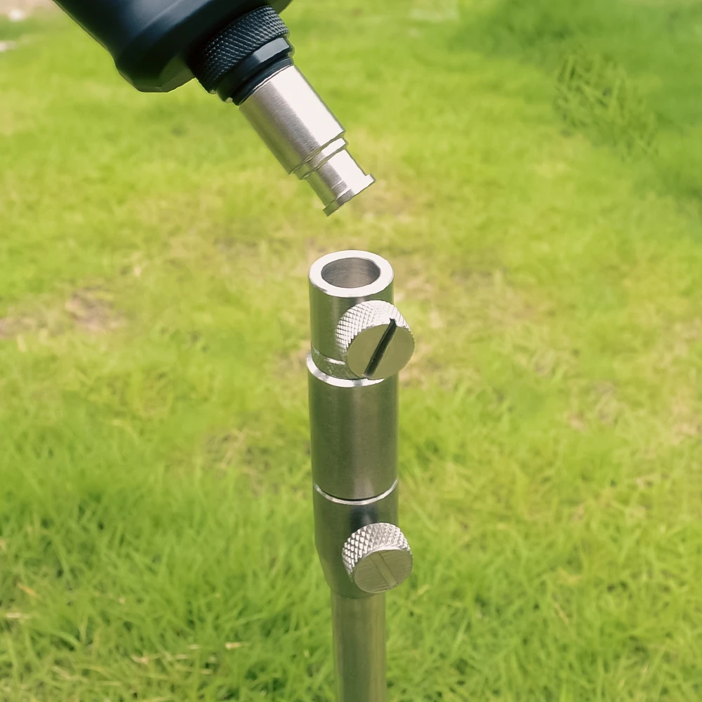 Hirisi 2 uds palos de banco de pesca de carpa con 2 uds conector de liberación rápida de acero inoxidable apto para alarma de mordedura de pesca accesorios de pesca - imagen 4