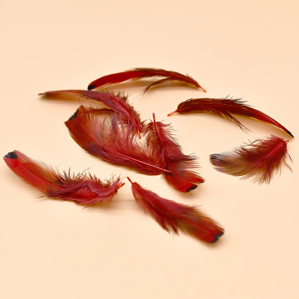Plumas de faisán rojo MNFT para atar moscas de pesca - imagen 3
