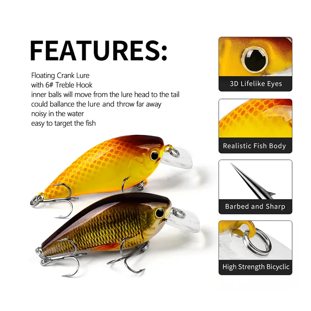 THORFORCE 7CM 13G cebo duro Artificial superficie pesca Wobbler señuelos flotante Crankbait Pike Walleye aparejos de lubina - imagen 5