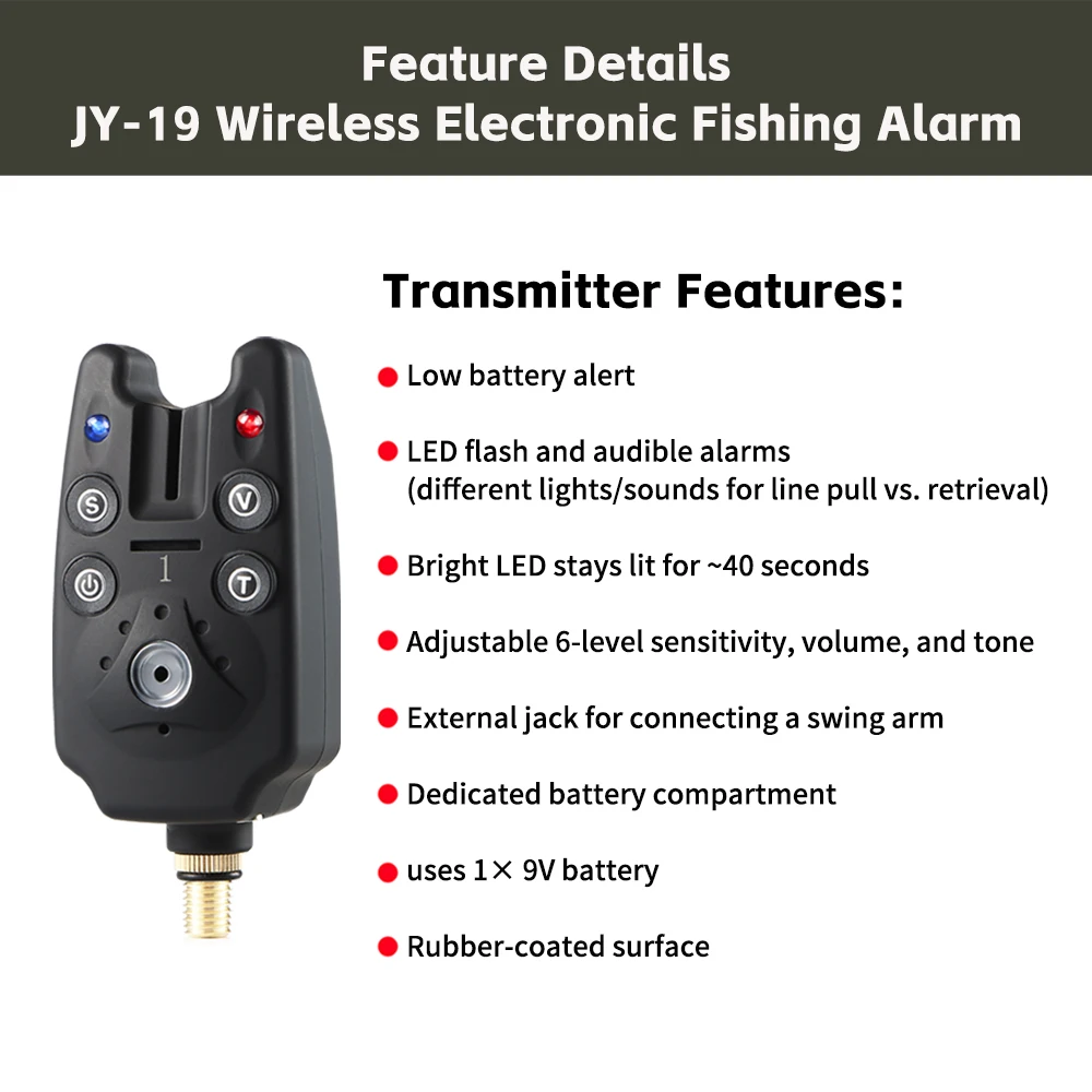 Set Alarmas LED Inalámbricas para Pesca de Carpa con Swingers - imagen 3