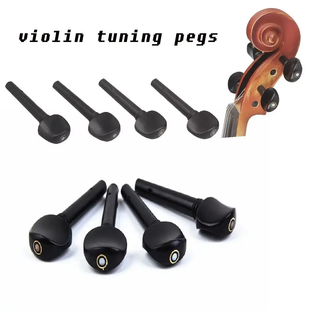 Clavijas de ébano para violín, clavijas de afinación de 5 tamaños diferentes, accesorios para violín, 4 piezas, para 4/4, 3/4, 1/2, 1/4, 1/8 - imagen 5
