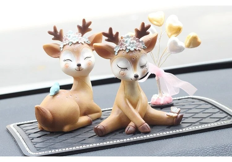 Mini figuritas de ciervos sika, miniaturas artesanales de resina, decoración de jardín de hadas, figuritas de bonsái, decoración para pastel, adorno de escritorio - imagen 5