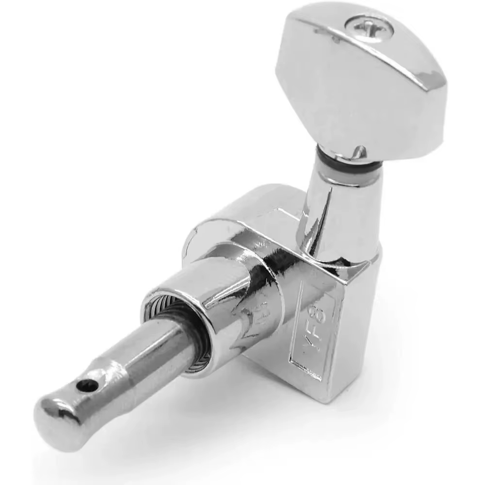 Clavijas de afinación de cuerdas de guitarra de Metal, configuración 3L3R, afinadores de guitarra clásica totalmente cerrados, clavijas de afinación de perilla de cabeza de máquina - imagen 5