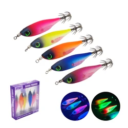 Señuelo Calamar Luminoso con Anzuelos Dobles – Pesca Marina