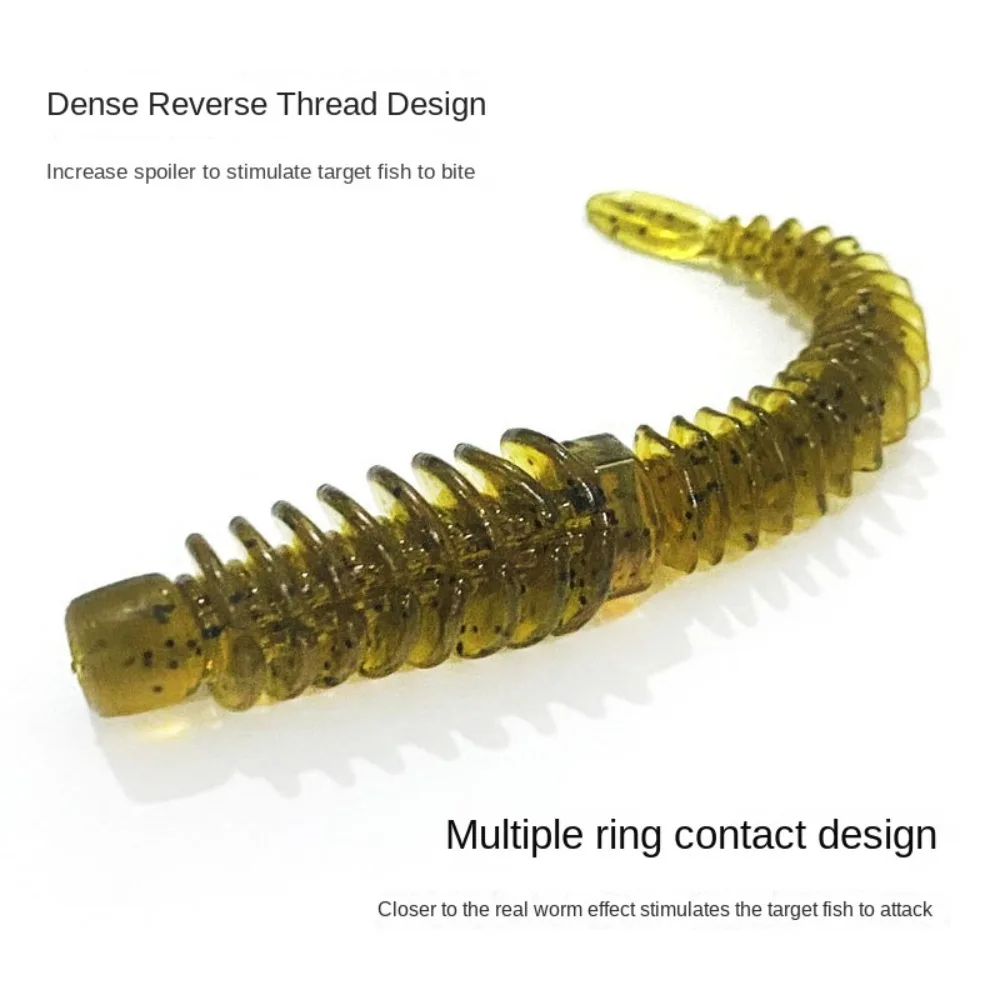 50 Uds. Señuelos blandos de pesca de PVC para exteriores 8cm 2g 7 colores señuelos artificiales señuelos Minnow pesca de invierno - imagen 3