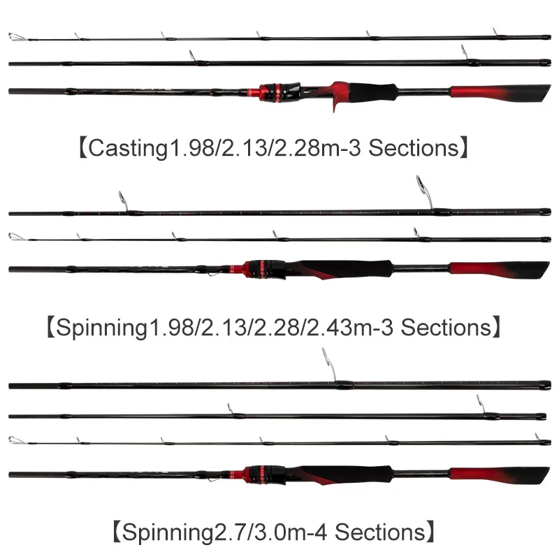 OBSESSION, secciones ultraligeras, caña de pescar de velocidad de fundición giratoria, caña giratoria de fibra de carbono, caña dura giratoria para surfcasting de viaje - imagen 5