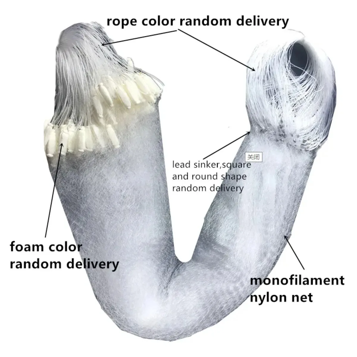 Red De Pesca De una sola capa De nailon monofilamento, Red De enmalle De línea suave, Red De Pesca con fregadero adhesivo, malla De 9mm-50mm, longitud 23m-95m - imagen 3