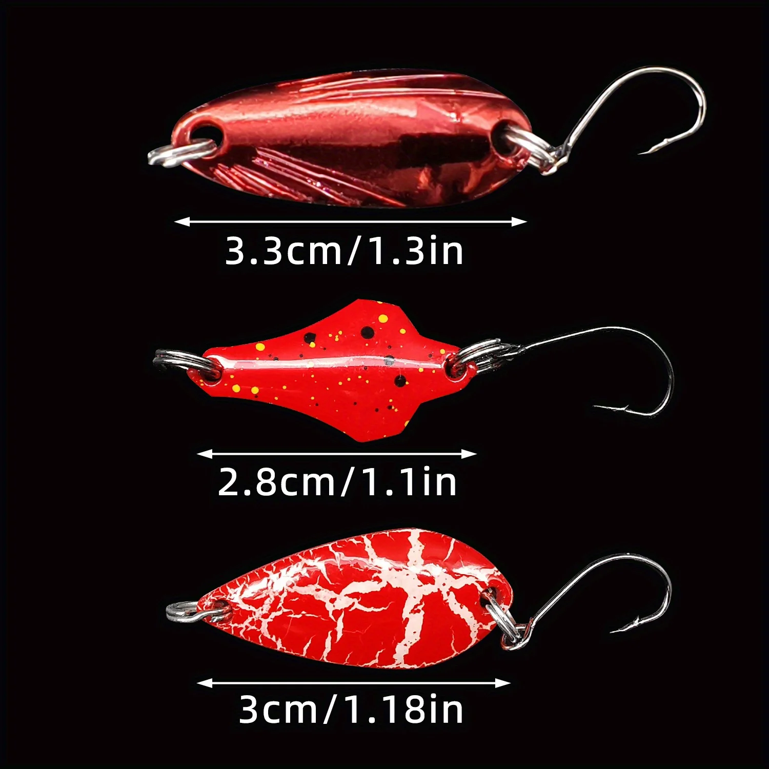 ANFS Cucharas para trucha – Señuelos metálicos de pesca con anzuelo simple - imagen 3