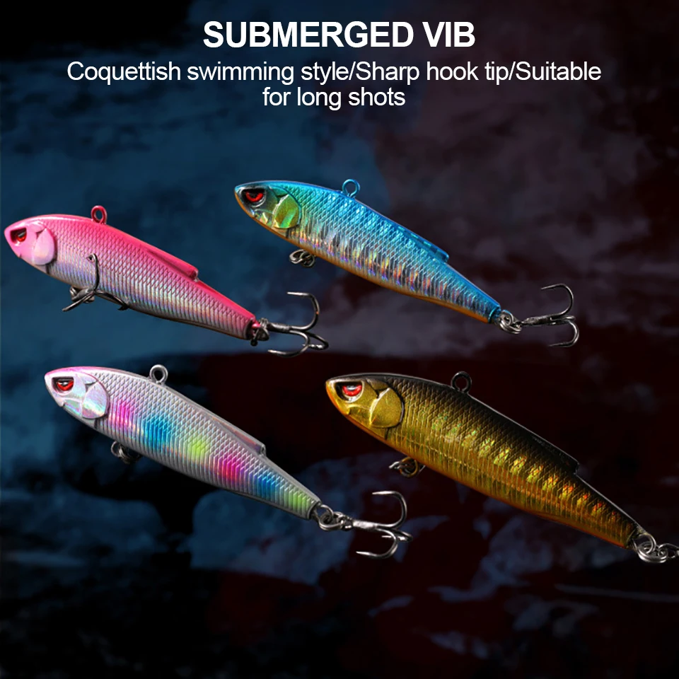 WALK FISH-señuelo de pesca que se hunde, 1 piezas, VIB, Jigging de hielo, 58mm, 8,5g, plástico duro, vibración, Lucio de invierno, aparejos artificiales - imagen 4