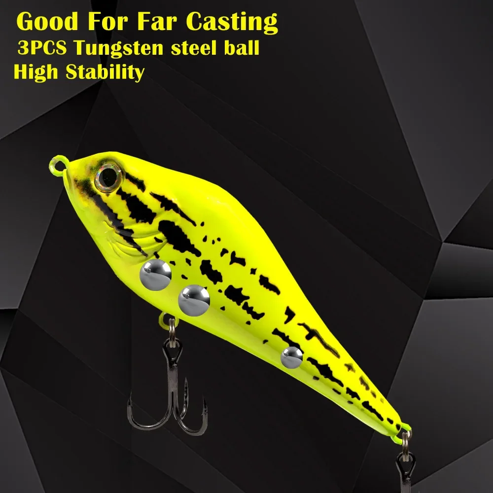 Señuelos de Pesca Jerkbait, cebo Vib de hundimiento lento, 100mm, 21g, lubina de mar, novedad - imagen 5