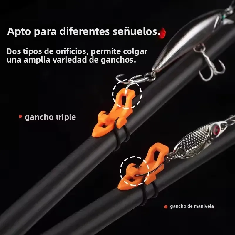 Gancho para caña de pescar para niños, soporte para cebo, accesorios para señuelos, anzuelos de plantilla, soporte de mantenimiento de seguridad, herramienta de pesca, 10 Uds. - imagen 5