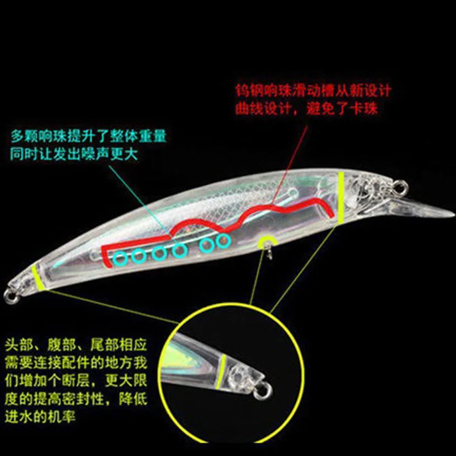 Jerkbait cebo duro para piscardo, Wobblers artificiales para Lucio, curricán, carpa, lubina, Swimbait, cebos de pesca, aparejos de mar - imagen 4