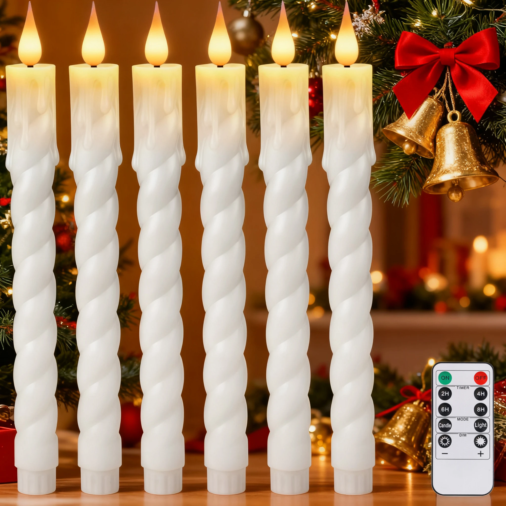 Velas LED cónicas con mando a distancia – Sin llama parpadeante - imagen 5