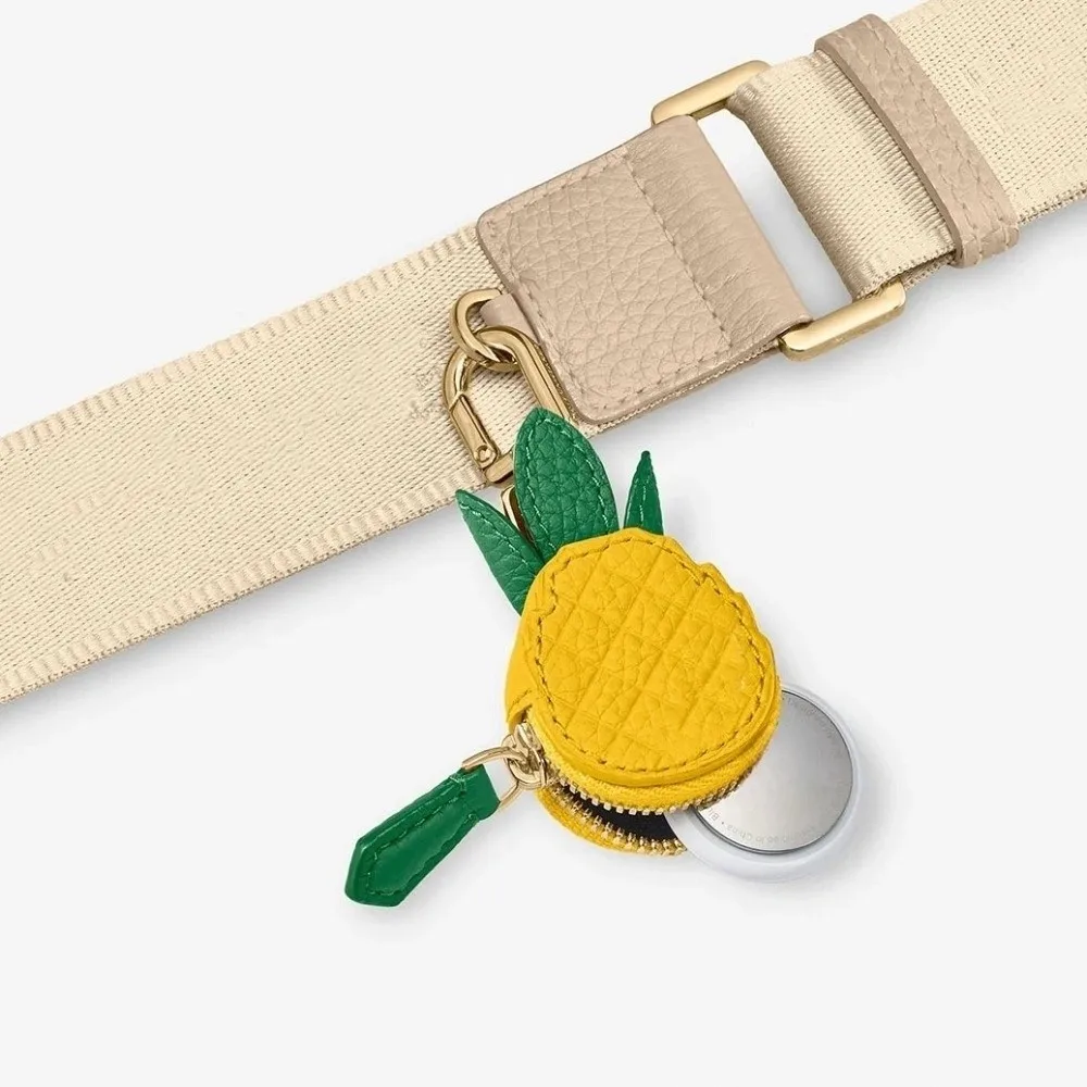 Nuevo monedero redondo de cuero PU con forma de fruta, bonito llavero, tamaño Mini, bolsa para auriculares, Mini bolsa de almacenamiento para niños y niñas - imagen 2