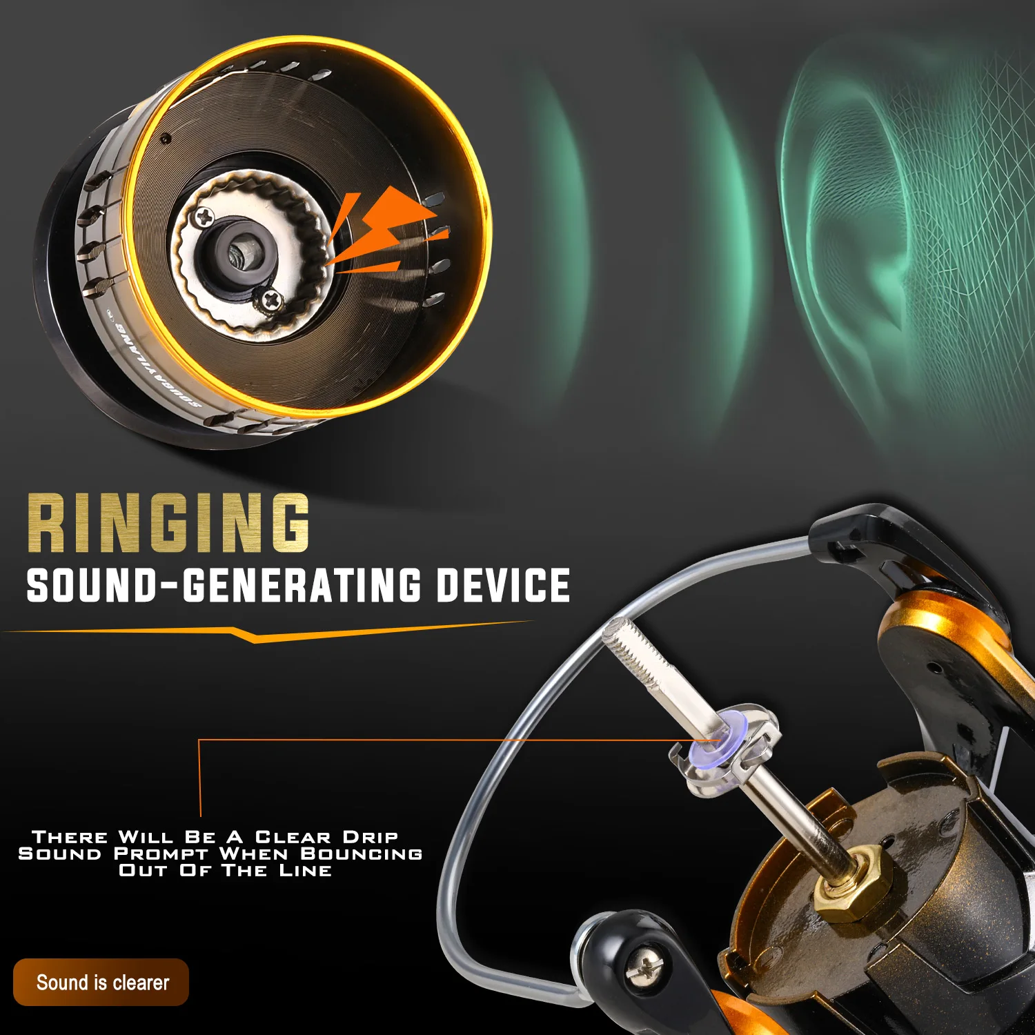 Carrete de pesca giratorio Sougayilang 1000-5000, carrete de aleación de aluminio, arrastre máximo de 10kg, carrete giratorio para lubina, trucha para pesca en agua dulce - imagen 3