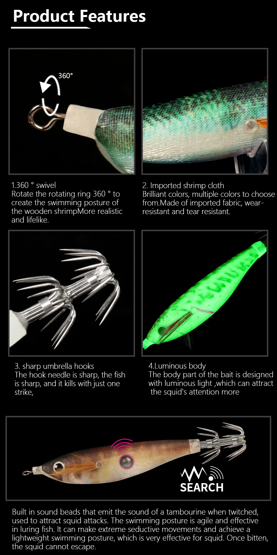 Experimente la mejor aventura de pesca con nuestros diseños de cebo innovadores y versátiles