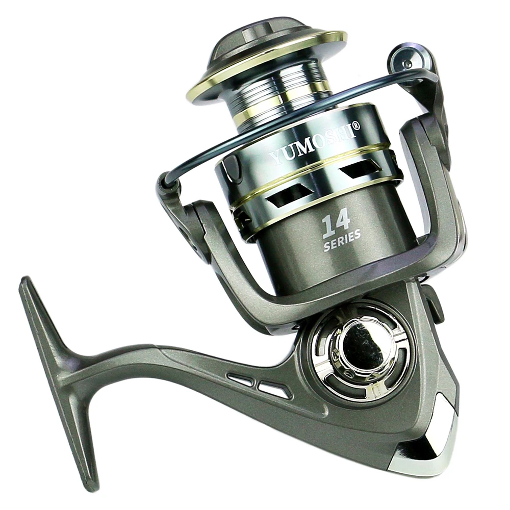 Carretes de pesca giratorios, aparejos de pesca de Metal 1000: 1, relación de engranaje, embrague unidireccional, suave, agua dulce de mar, 7000-5,2 - imagen 5