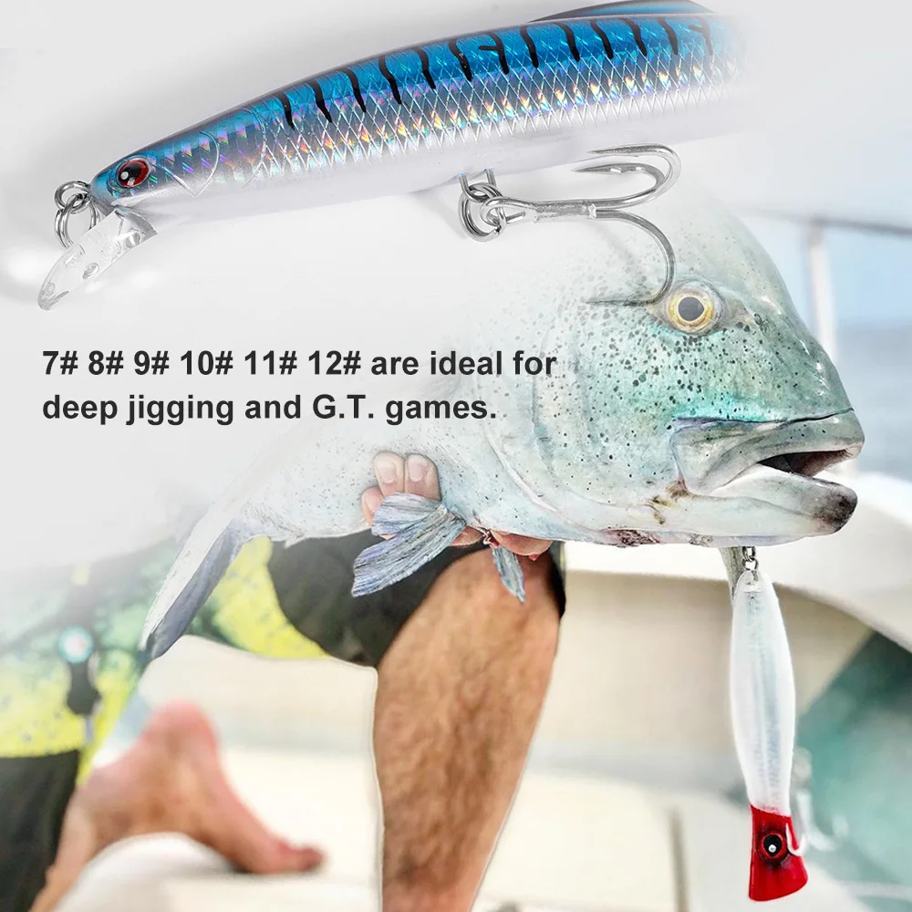 Noeby-Anillos divididos de acero inoxidable, pesca resistente, conector de doble anillo, gancho a presión, giratorio para pesca en el mar, accesorios - imagen 4