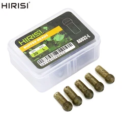 Hirisi 20 piezas Terminal de pesca de carpa aparejo cola mangas de goma Clips de plomo de pesca AG032 accesorios de pesca de carpa