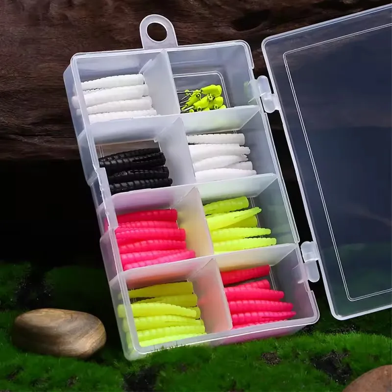 Kit vinilos y jig head WEIHE – Mini señuelos blandos aleación zinc - imagen 5