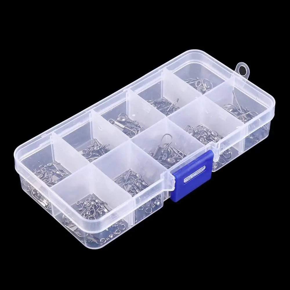 Anillos conector de sedal de pesca aparejos de señuelo conector de pesca de tamaño mixto conector de pesca Pin barril rodante anillos sólidos giratorios - imagen 5