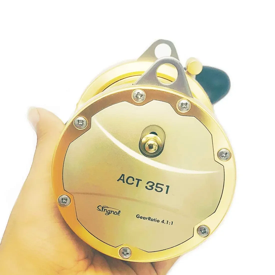 Carrete de pesca de tambor de barco de mar de Metal, señuelo de agua salada para Jigging, bobina de carpa para varillas de pescado grandes, productos de molinete dorados, nuevos artículos ACT351 2022 - imagen 4