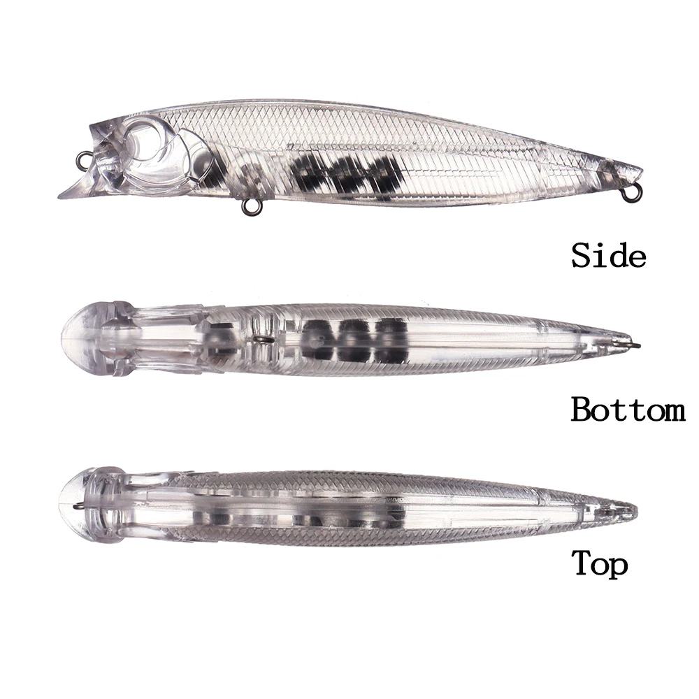 Chan'sHuang 20 piezas cebo de pesca en blanco sin pintar 11cm/15,2g Popper caminando el perro lápiz flotante DIY Señuelos de pesca hechos a mano - imagen 3